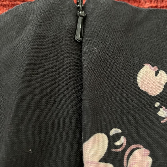 Black Sleeveless Dress with Pink Flowers - Picture 7 of 9